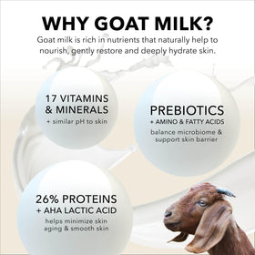 Dionis goat milk ingredient visual highlighting natural nourishment benefit