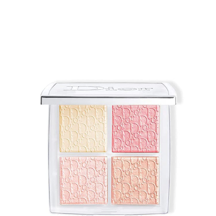 Dior backstage glow face palette front compact showing three rose gold shades and sleek packaging for travel