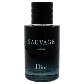Dior Sauvage bottle angled with light reflection conveying premium appeal