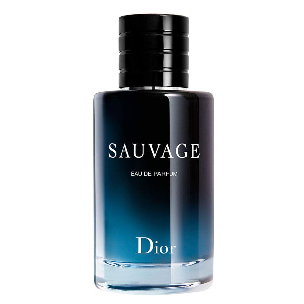 Dior Sauvage front bottle showing elegant dark glass and logo for confident first impression