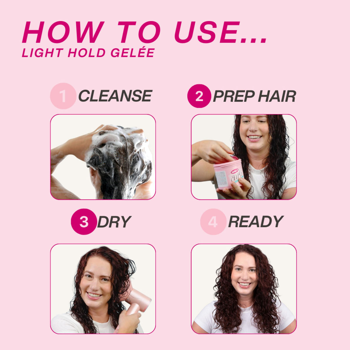 Dippity Do before and after curl transformation showing definition benefit