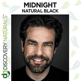 Discovery Naturals applying henna to hair showing full-root coverage benefit