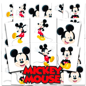 Disney Mickey front packaging showing 72 perforated 2-inch tattoos, easy party distribution