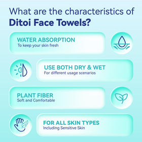 Ditoi towel blotting oily skin dry for quick freshening and shine control