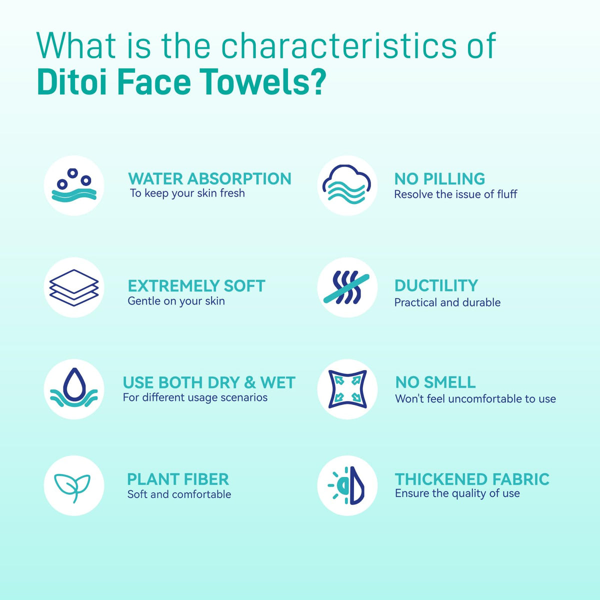 Ditoi open pack with stacked sheets illustrating easy, hygienic single-use access