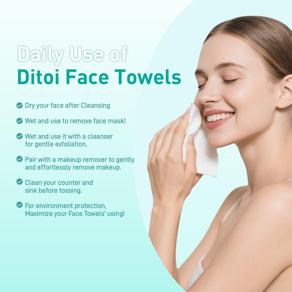 Ditoi close-up of dual-sided texture highlighting gentle deep clean benefit