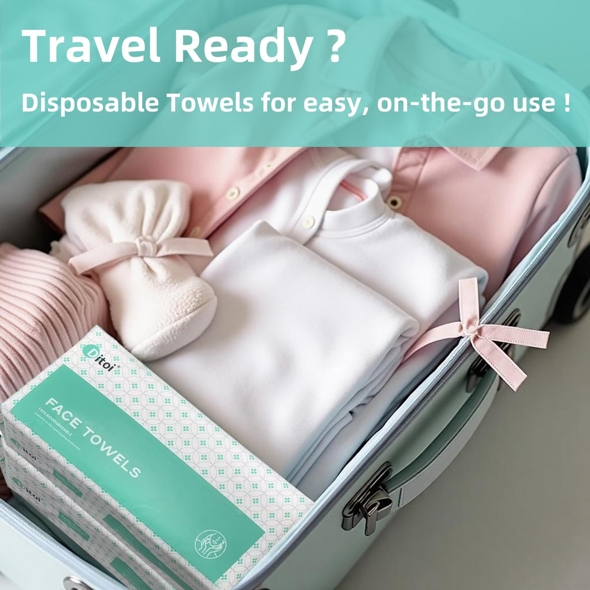 Ditoi wet towel demonstration showing improved absorbency and cleaning power