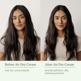 Divi used on wavy hair in lifestyle scene delivering defined, frizz-free waves