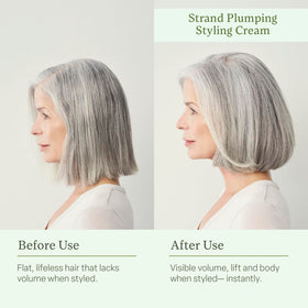 divi applying cream to damp hair demonstrating lift and styling prep