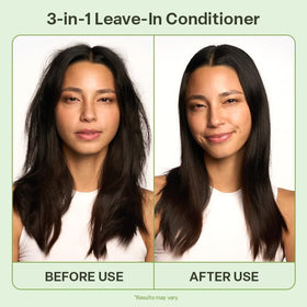 Divi before and after detangling demonstrating reduced knots and smoother hair