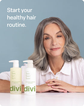Before and after fine hair showing Divi volumizing lift and improved root body