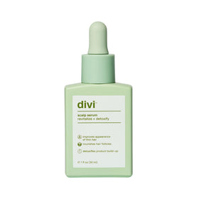 divi front bottle showing 30ml serum and clear labeling benefit lightweight formula
