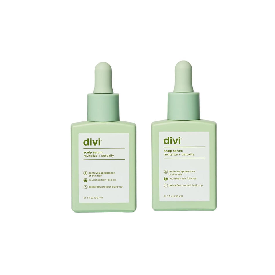 divi front packaging showing bottle and box, clear branding and benefit