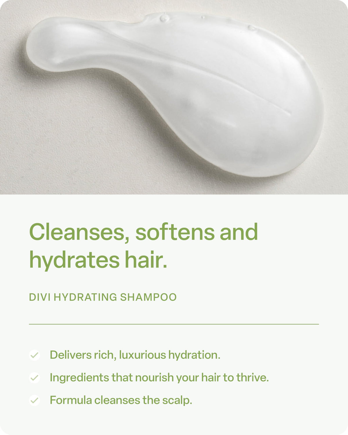 Divi back label close-up highlighting ingredients and transparency benefit