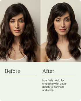 Divi shampoo texture on hand showing creamy gel and hydrating feel