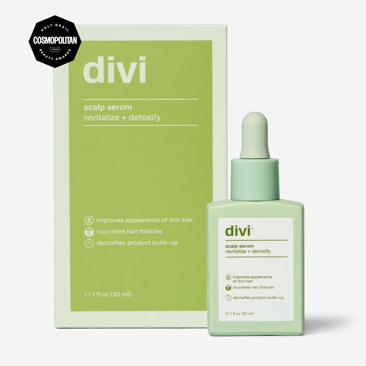 divi closeup of rosemary and caffeine ingredients highlighting nourishing benefits