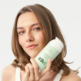divi styled hair on bathroom counter illustrating everyday salon finish