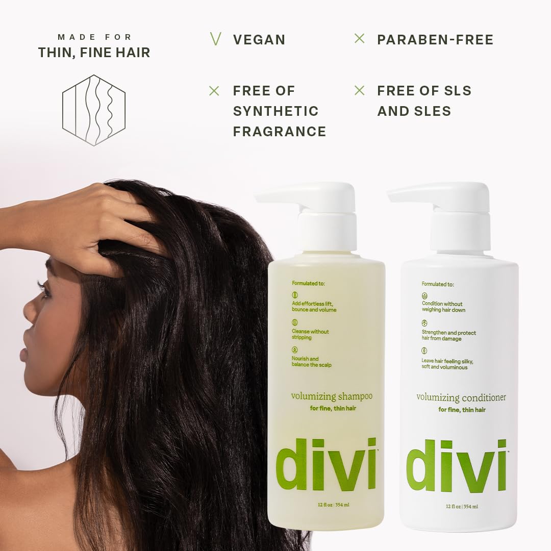 divi pump dispenses shampoo foam for gentle scalp cleansing
