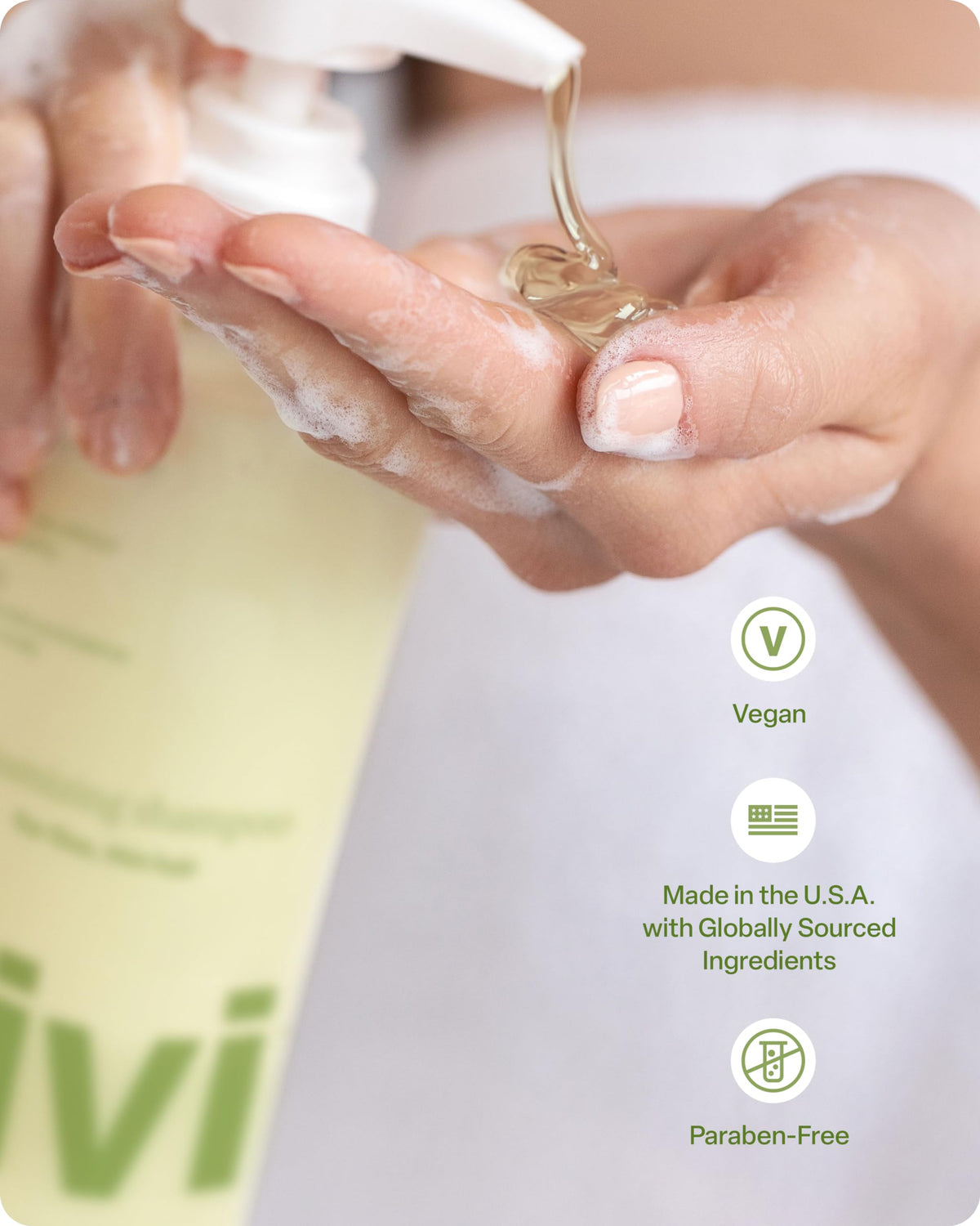 Flatlay of Divi with green tea and microalgae to show botanical actives and natural support