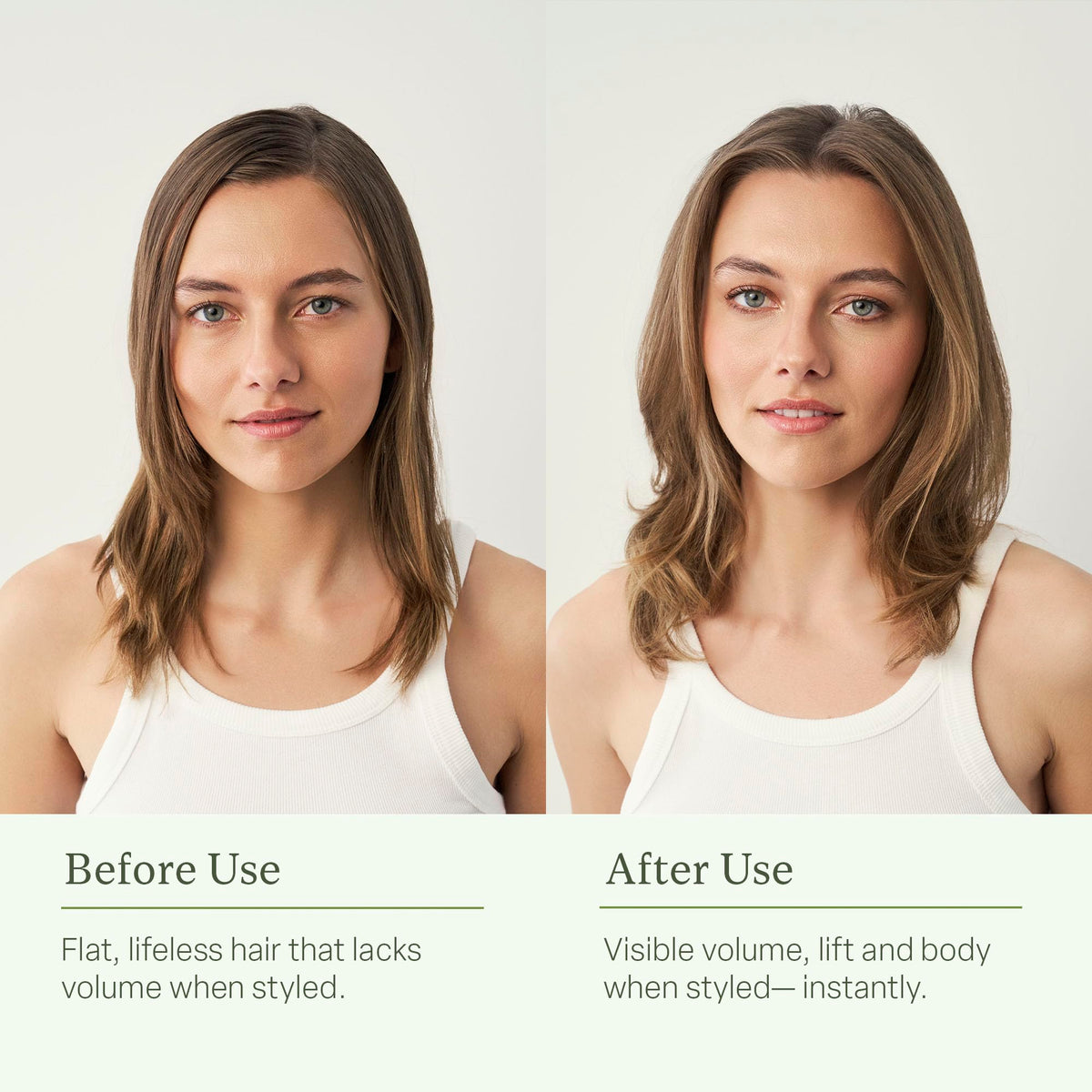 divi before and after comparison showing visibly thicker-looking strands