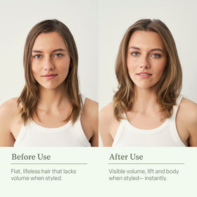divi before and after comparison showing visibly thicker-looking strands