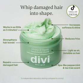 Divi open jar whipped mask texture highlighting lightweight cream