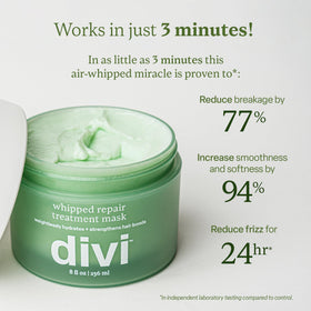 Divi 8 oz jar next to hand showing true size and scale