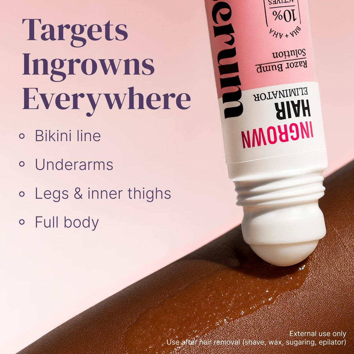Divine Derriere applied to bikini area offering targeted irritation relief