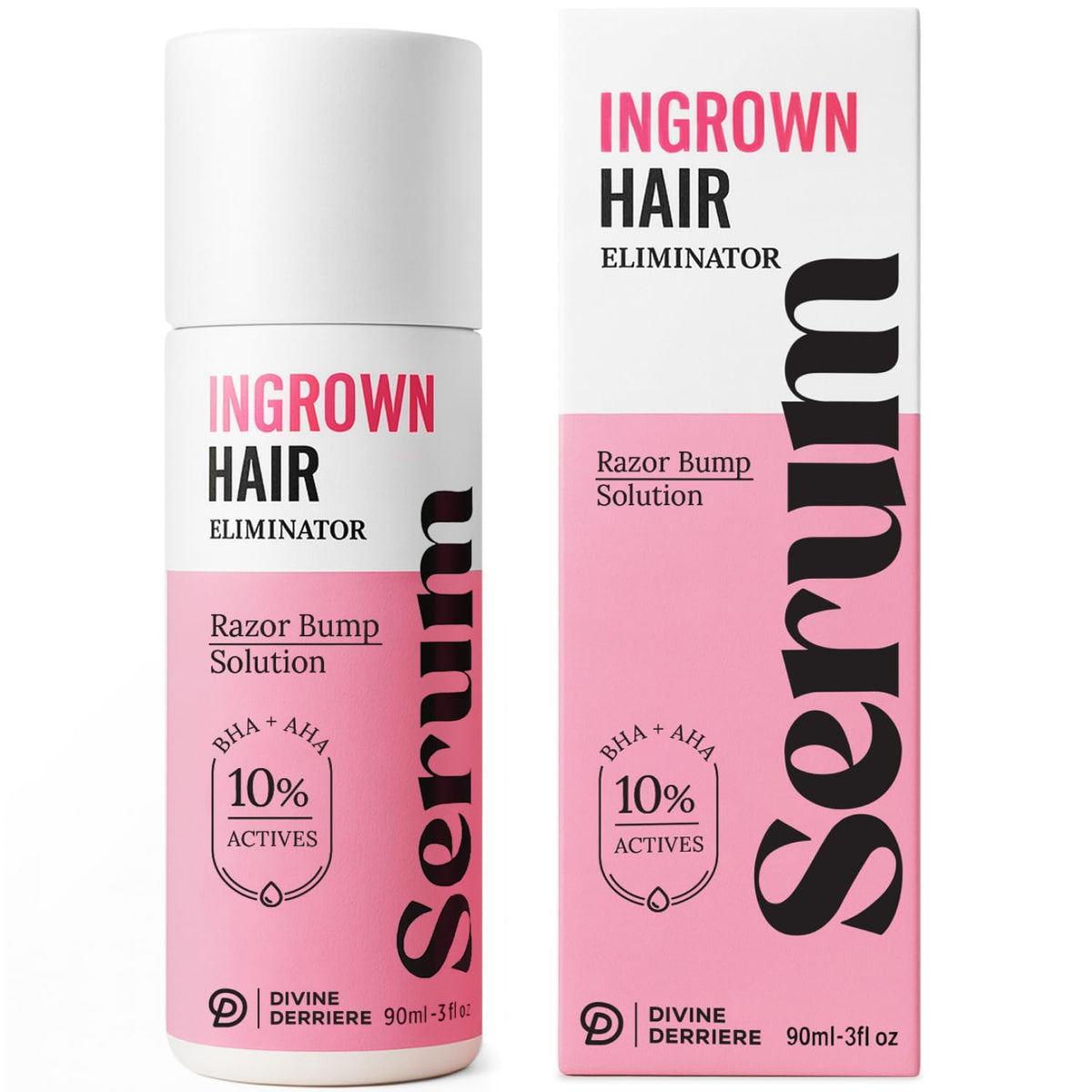 Divine Derriere front bottle showing packaging and soothing benefits