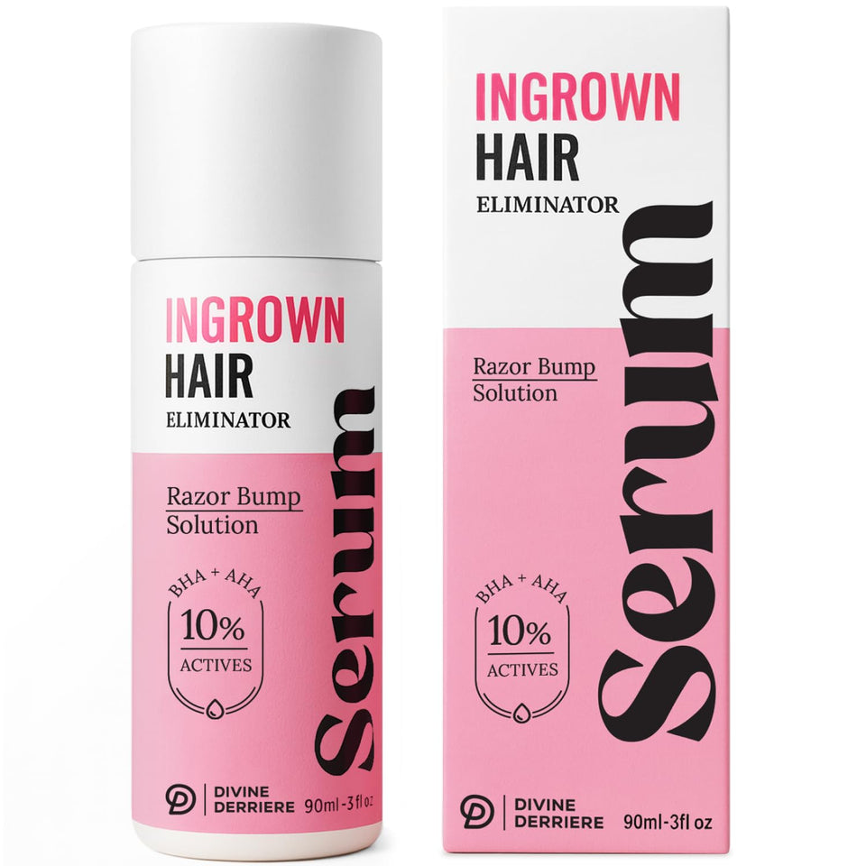 Divine Derriere front bottle showing packaging and soothing benefits