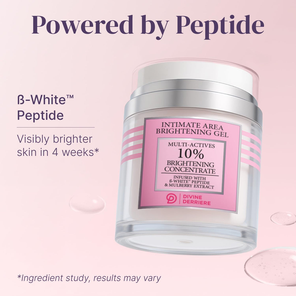 Divine Derriere label showing ingredients and gentle formulation