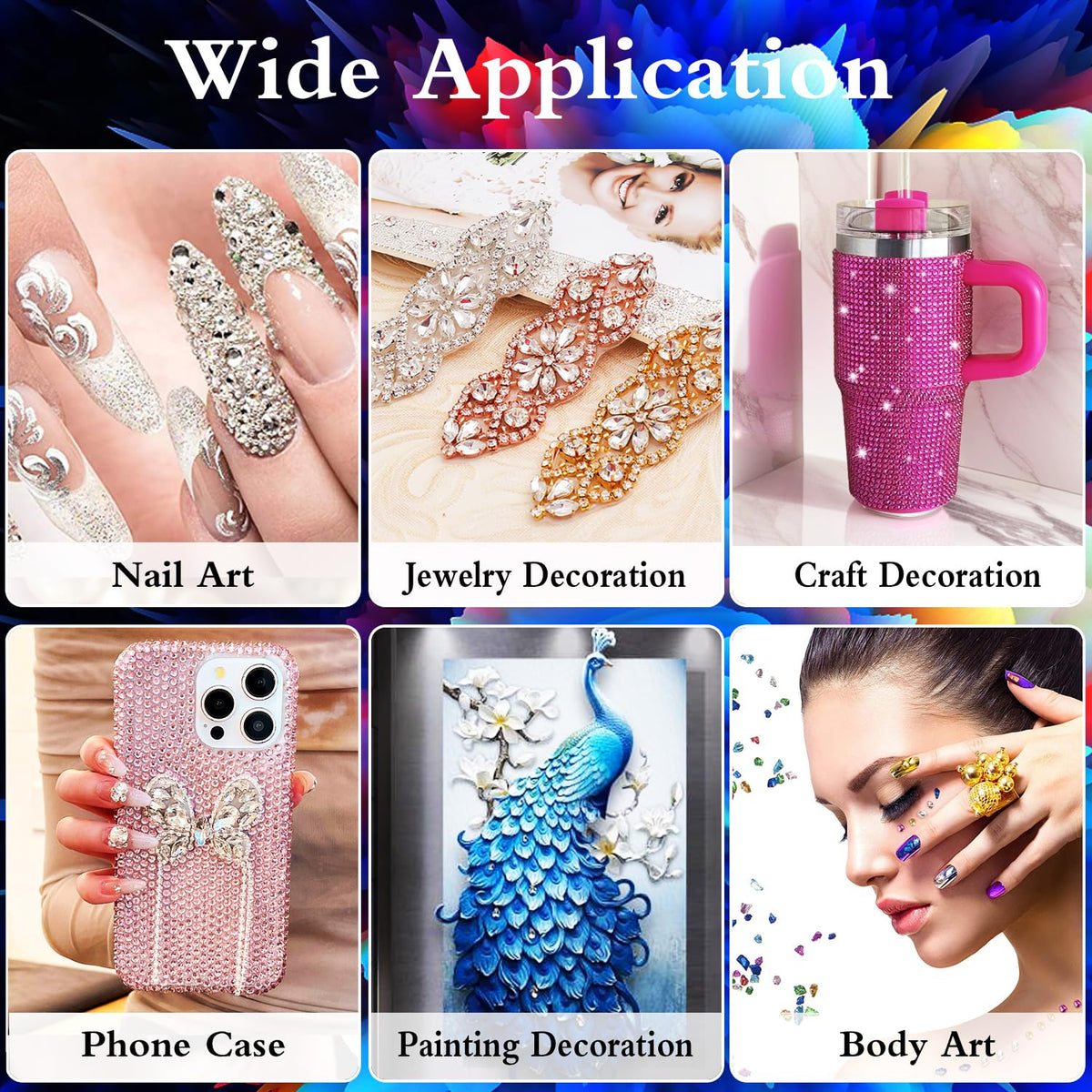 DIYCICO decorated tumbler and phone case showcasing finished bling for creative inspiration