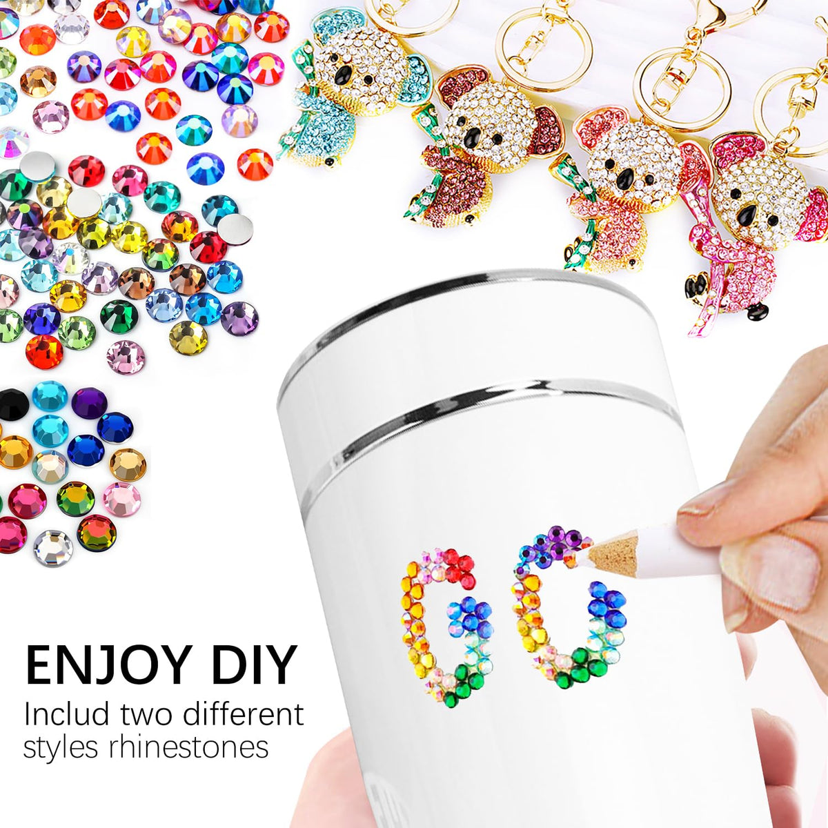 DIYCICO 3mm rhinestone beside a coin to show scale and accurate sizing for planning