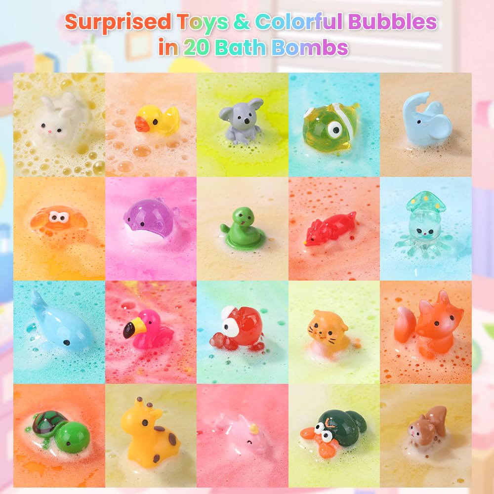 DIYDEC array of bath bombs arranged by scent showcasing variety