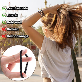 DIYDEC hair tie worn as wrist bracelet showing comfortable, no-pressure carry between uses