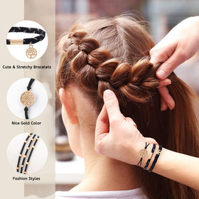 DIYDEC hair tie holding a ponytail showing secure, crease-free hold for active days