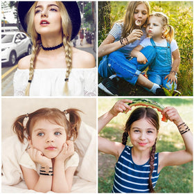 DIYDEC lifestyle scene with hair ties on a desk and bag showing travel-friendly convenience