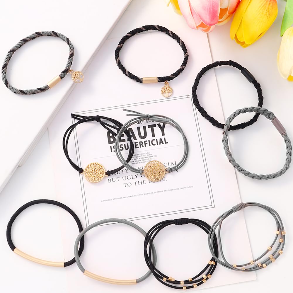 DIYDEC hair tie next to a coin demonstrating compact size and easy portability