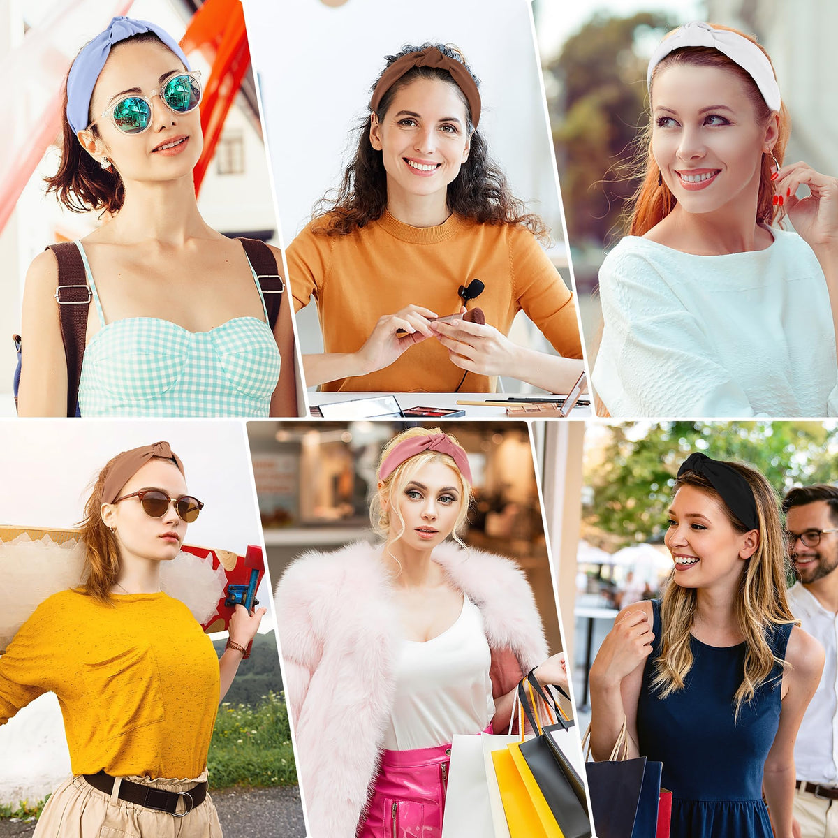 DiyJibb model wearing headband during makeup for secure, no-slip hold