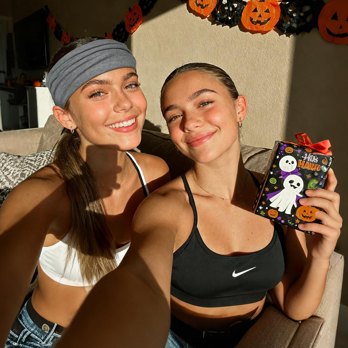 DiyJibb headband on model in yoga pose providing slip-free control