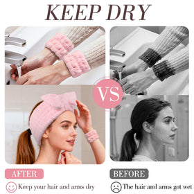 DiyJibb wristbands laid out flat, absorbent bands protect sleeves from drips