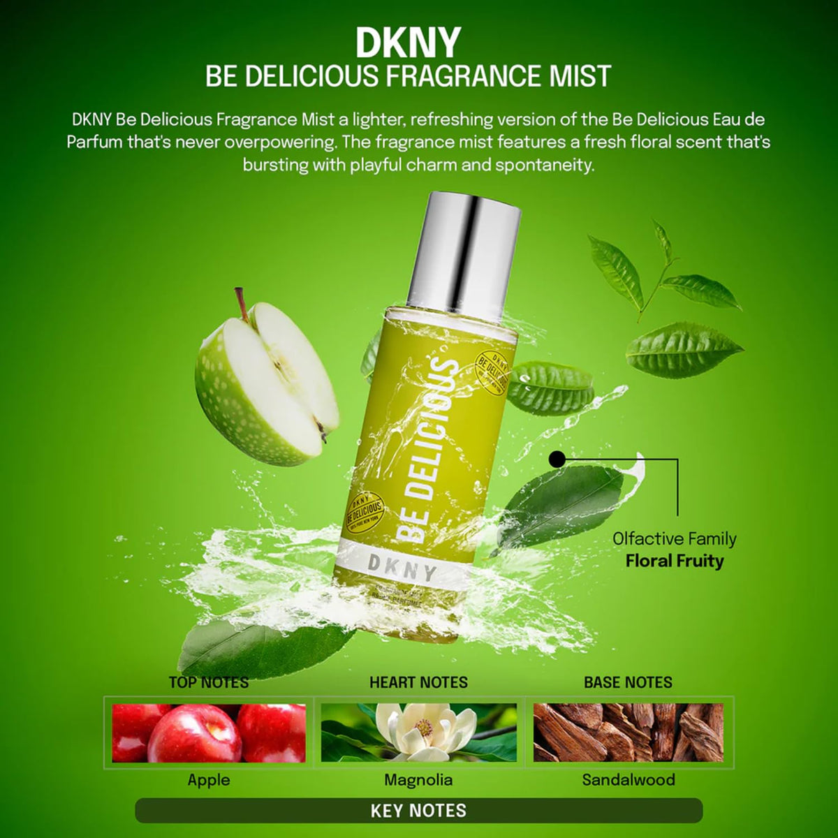 DKNY Be Delicious bottle beside a coin for size comparison and portability