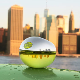 DKNY close-up of spray nozzle illustrating easy application