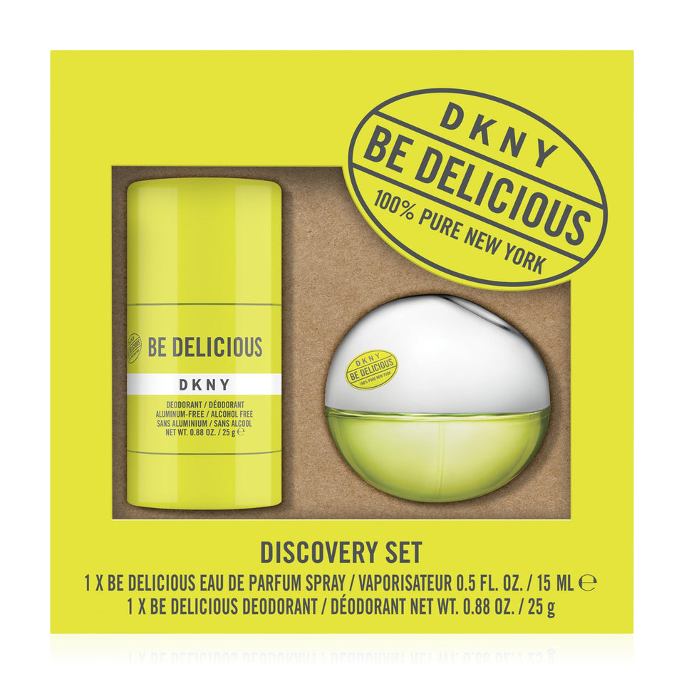 DKNY Be Delicious front packaging showing the duo with brand appeal