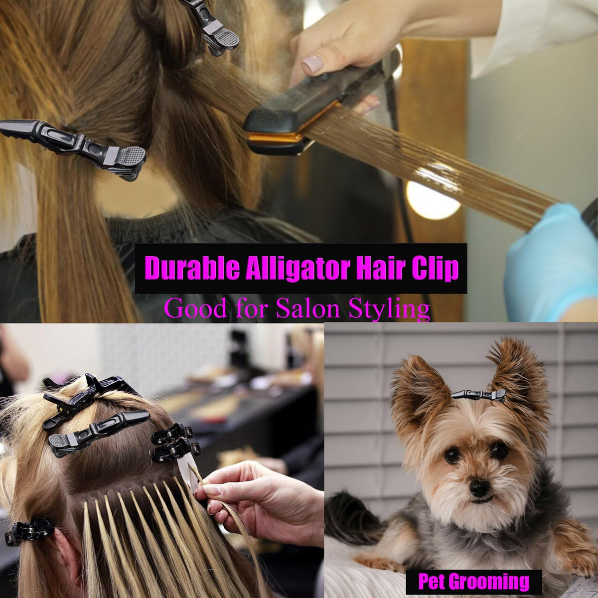 Dkpyt clips holding thick hair during sectioning for precise styling