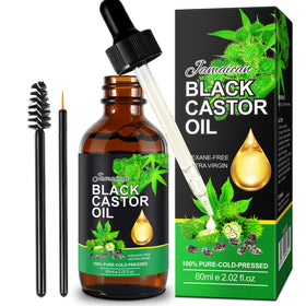 DLOMFVFQ bottle front 60ML showing label and pure castor oil benefits