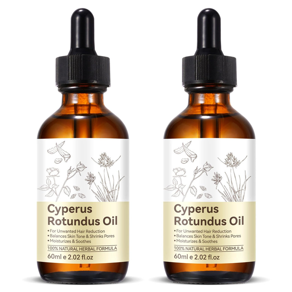 DLOMFVFQ front packaging showing two bottles, clear benefit: portable hair-reduction oil