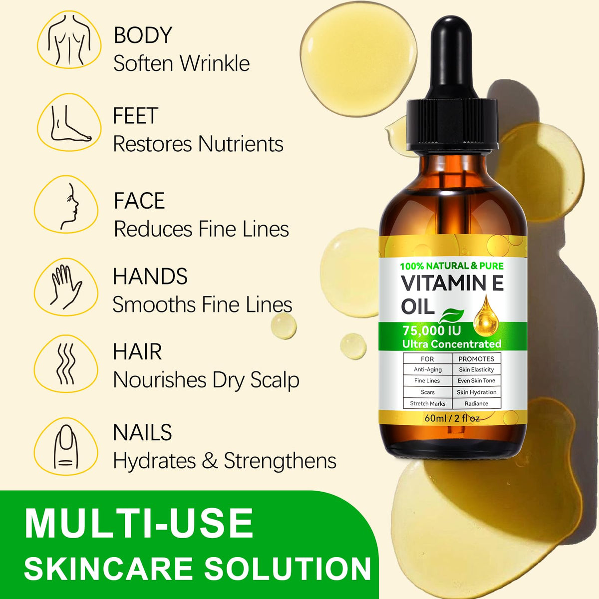 DLOMFVFQ oil texture on skin demonstrating quick absorption and non-greasy feel