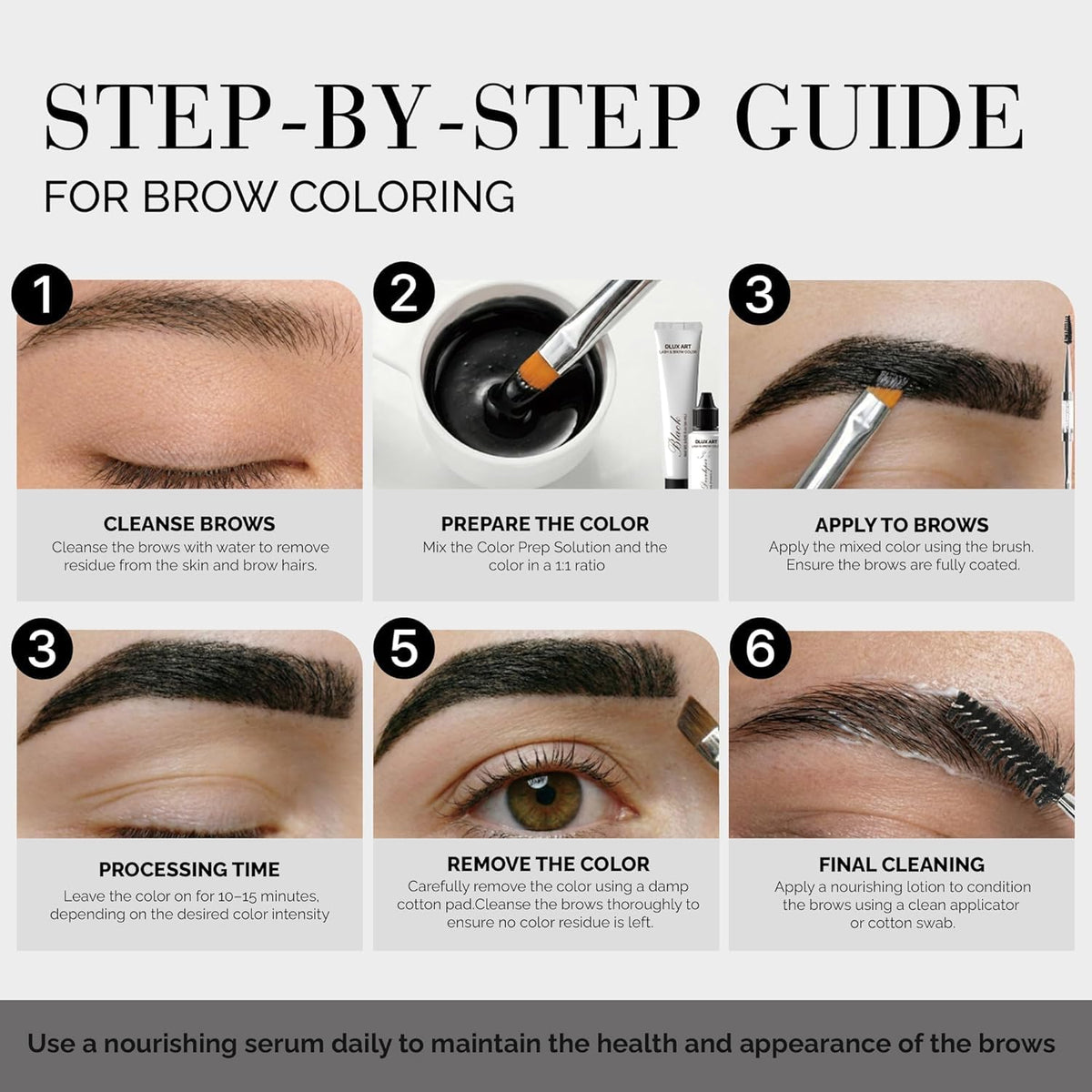 DLUX PROFESSIONAL mixing closeup illustrating easy three-step preparation