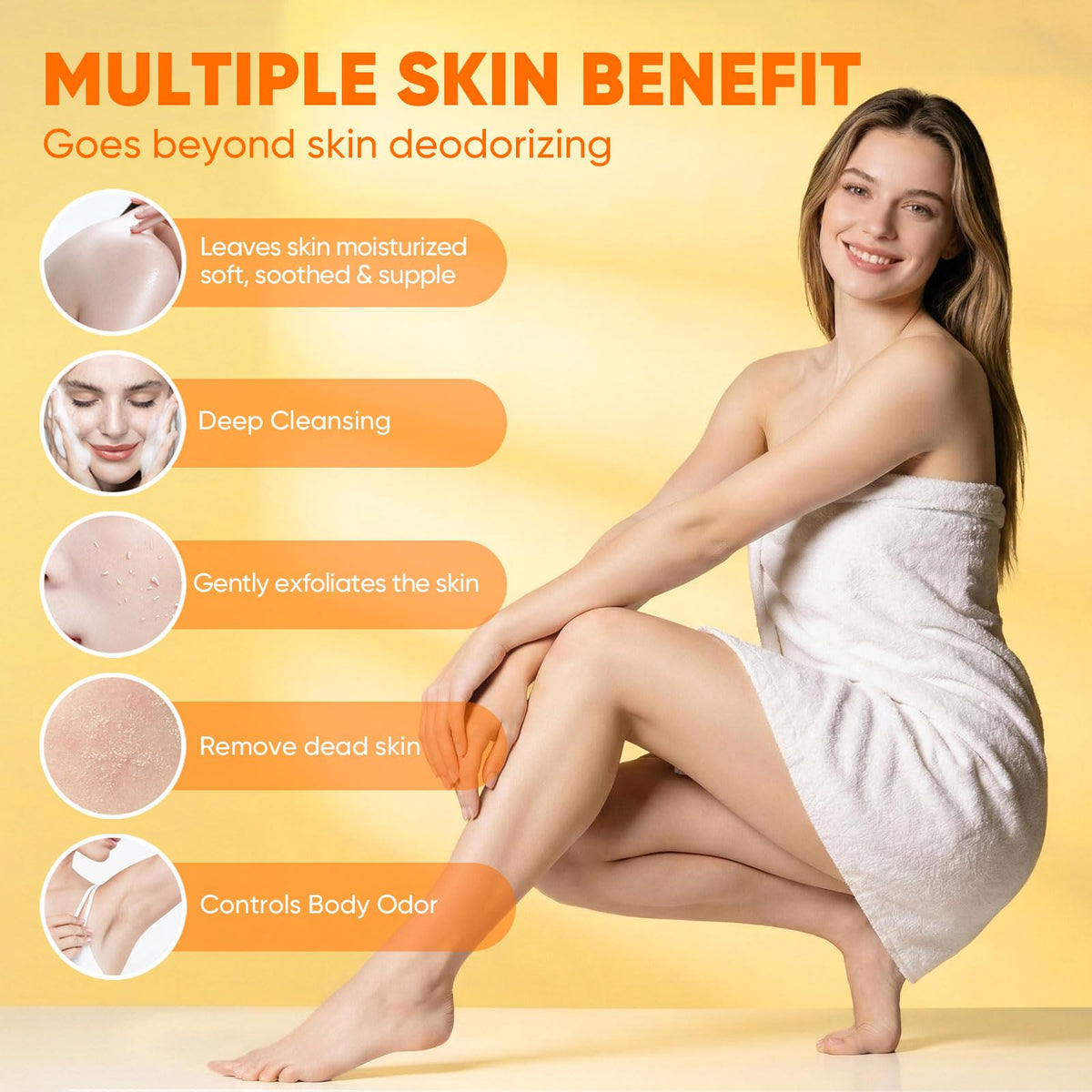 DLWUEN rich white lather from persimmon soap showing effective foam and cleansing benefit